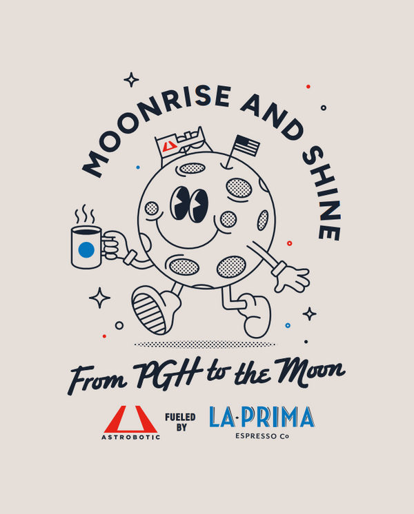 La Prima x Astrobotic Moonrise T-Shirt - La Prima Espresso Company