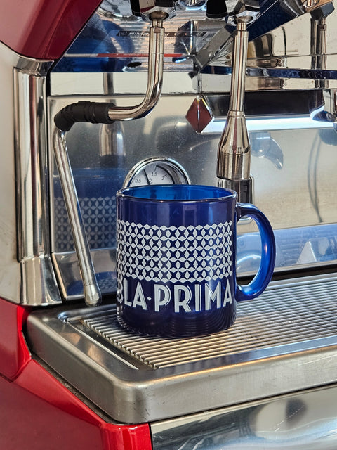 La Prima - Blue Glass Mug - 12oz (355 ml)